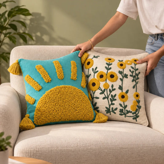 Sunbloom and Meadow Pair 16*16in