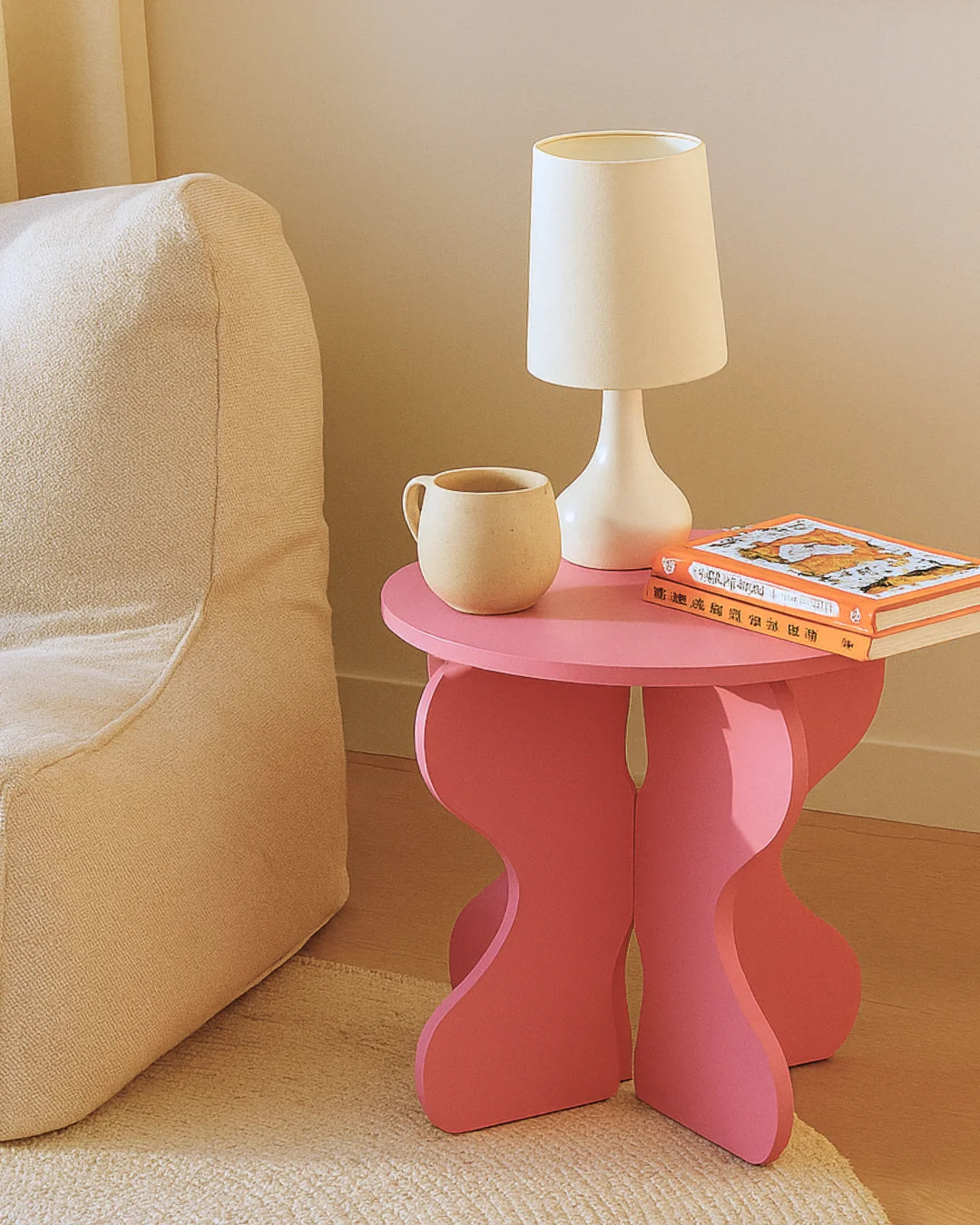 Buff Side Table - Pink