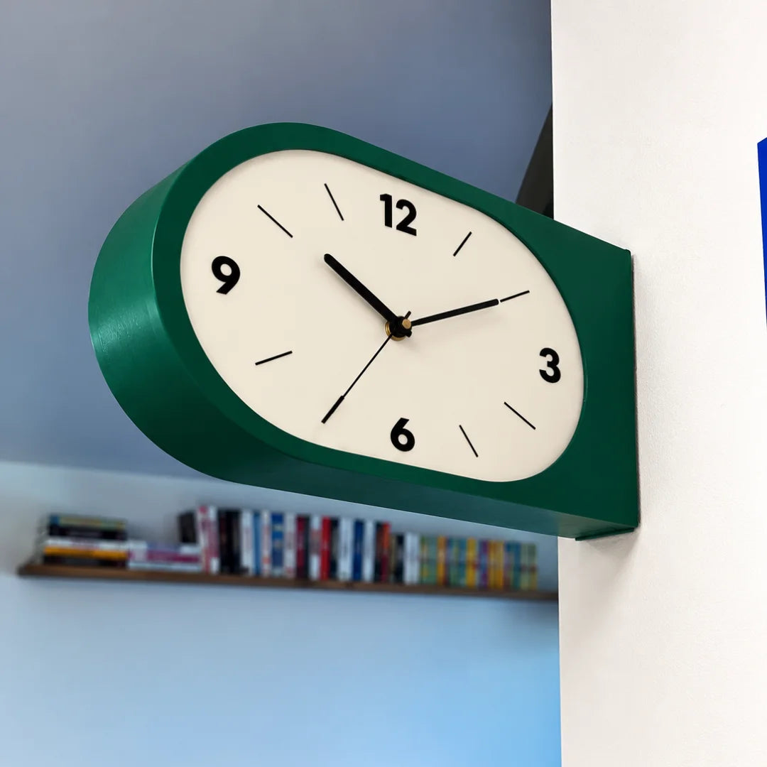 Clocked - A 2 sided wall clock.